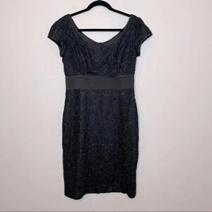 White House Black Market Cap Sleeve Lace Dress goth dark romantic feminine
